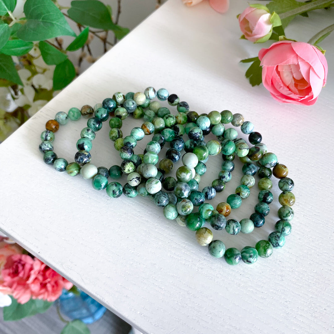 Rare: Variscite Stretch Bracelet 8mm