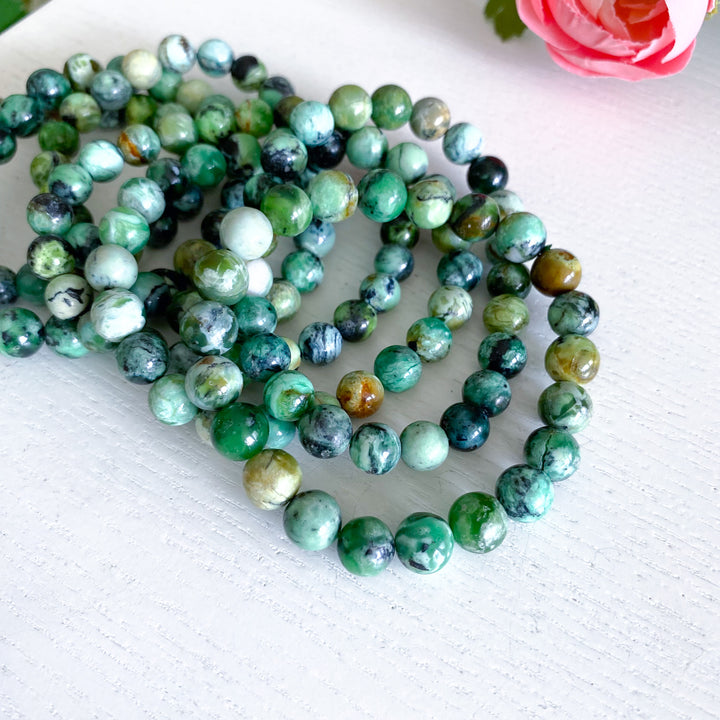 Rare: Variscite Stretch Bracelet 8mm
