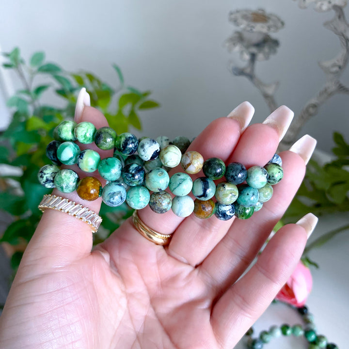 Rare: Variscite Stretch Bracelet 8mm
