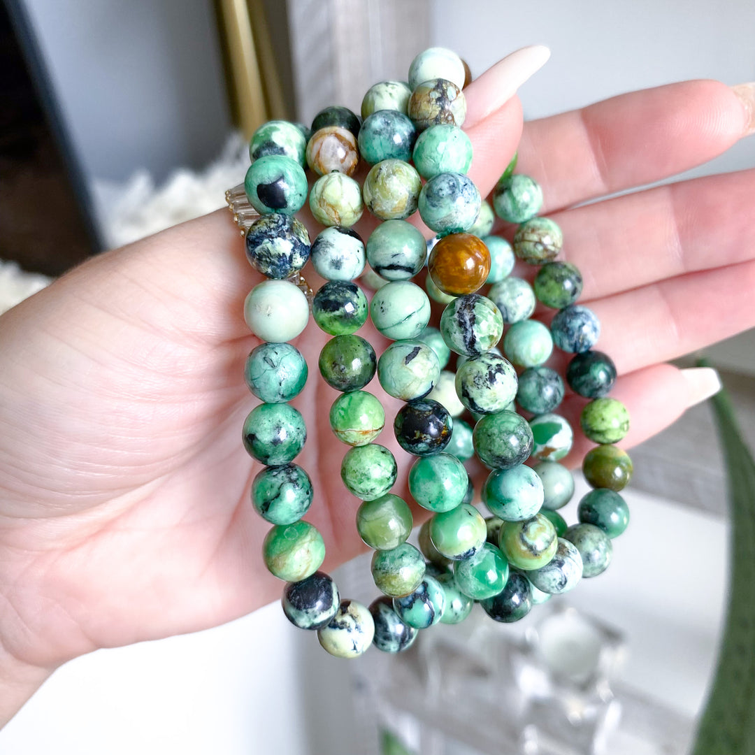 Rare: Variscite Stretch Bracelet 8mm