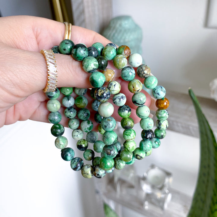 Rare: Variscite Stretch Bracelet 8mm