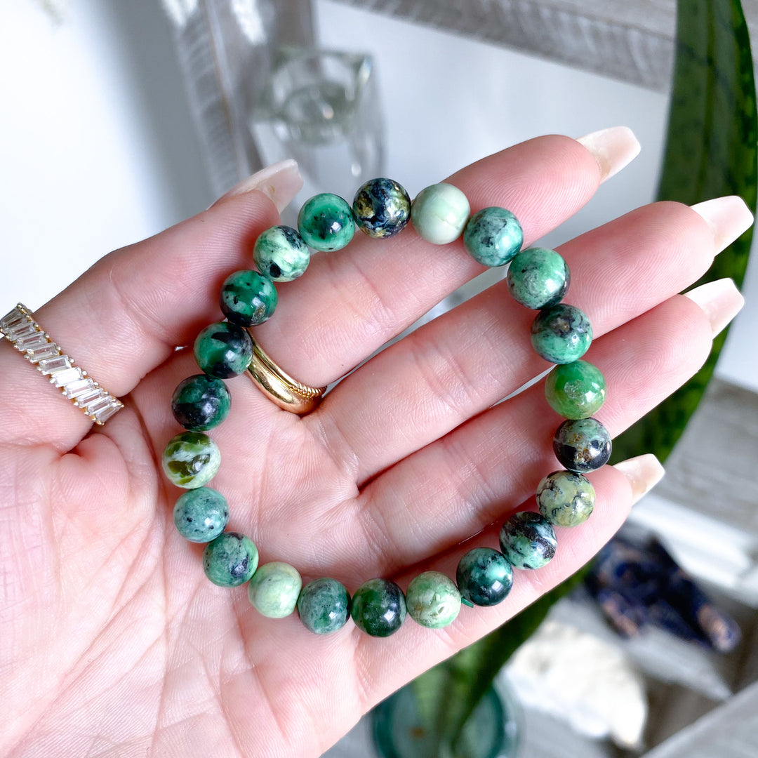 Rare: Variscite Stretch Bracelet 8mm