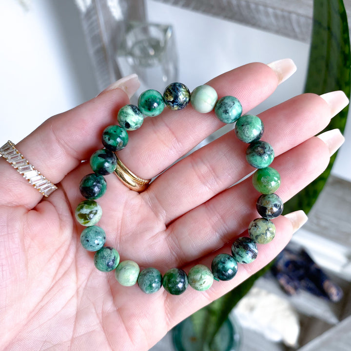 Rare: Variscite Stretch Bracelet 8mm