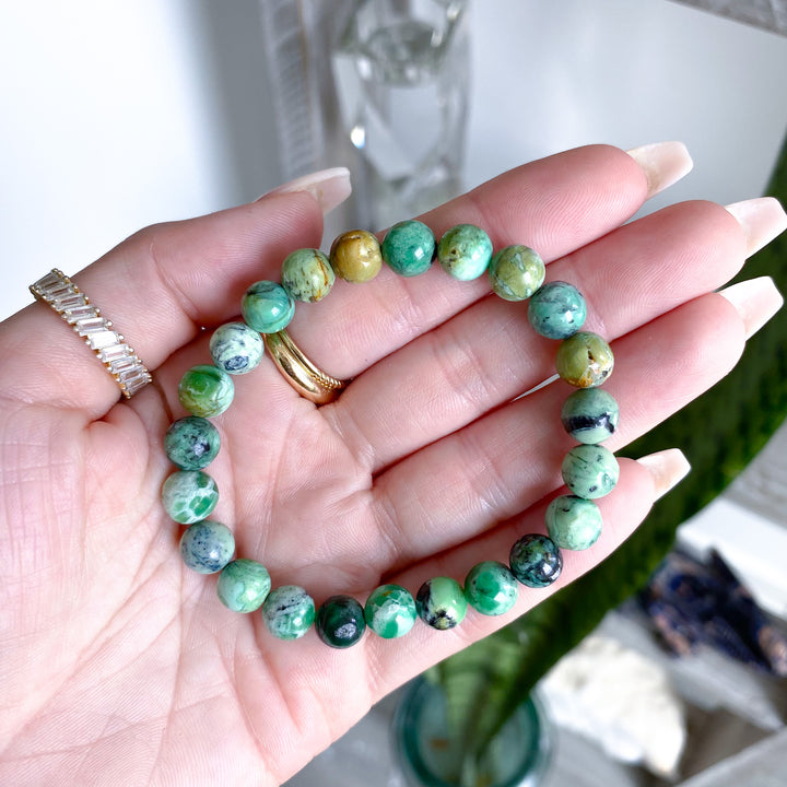 Rare: Variscite Stretch Bracelet 8mm