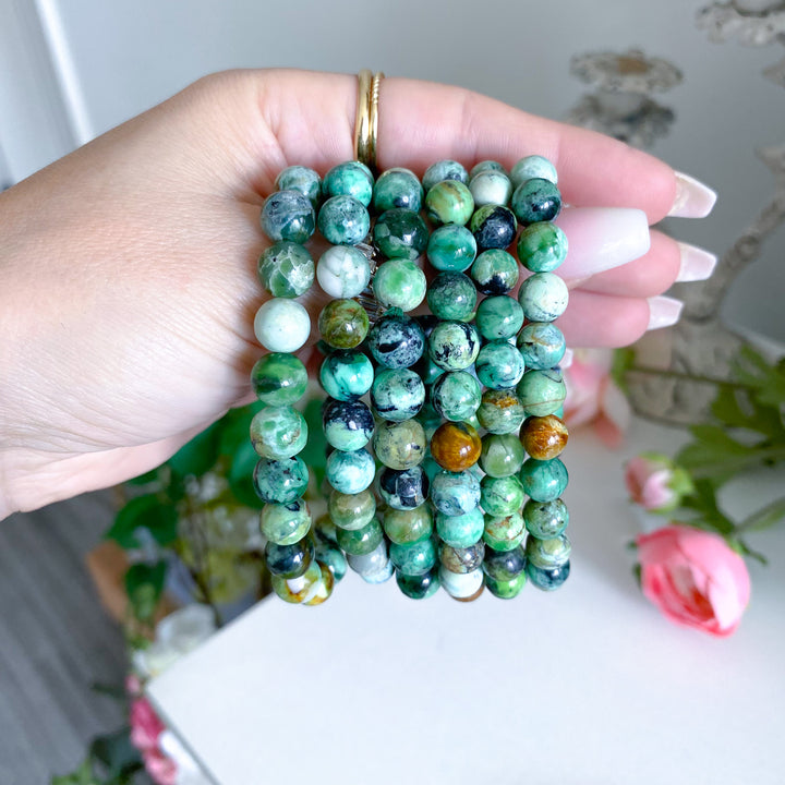 Rare: Variscite Stretch Bracelet 8mm