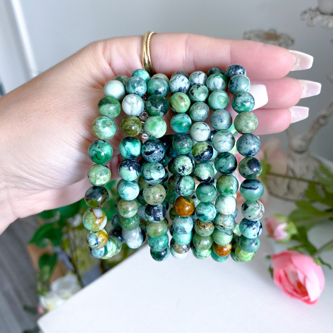 Rare: Variscite Stretch Bracelet 8mm