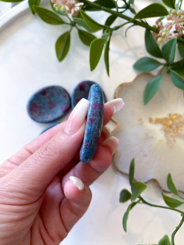 Ruby in Kyanite Worry Stone