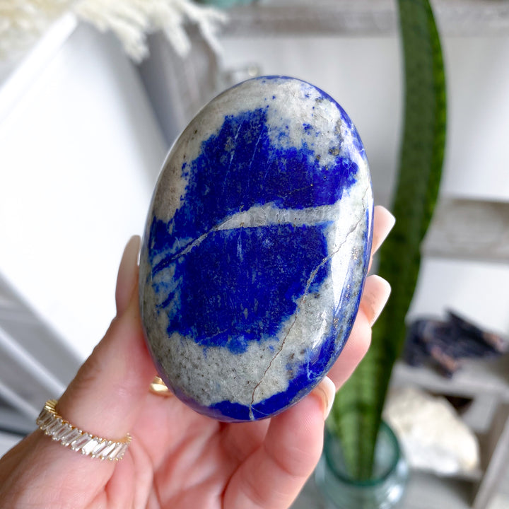 Midnight Blue Large Lapis Lazuli Palm Stone