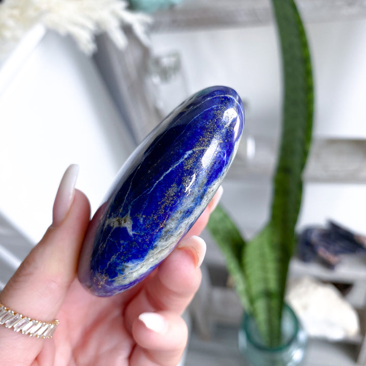 Midnight Blue Large Lapis Lazuli Palm Stone
