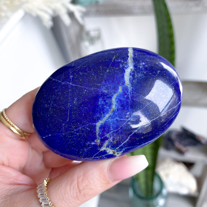 Midnight Blue Large Lapis Lazuli Palm Stone
