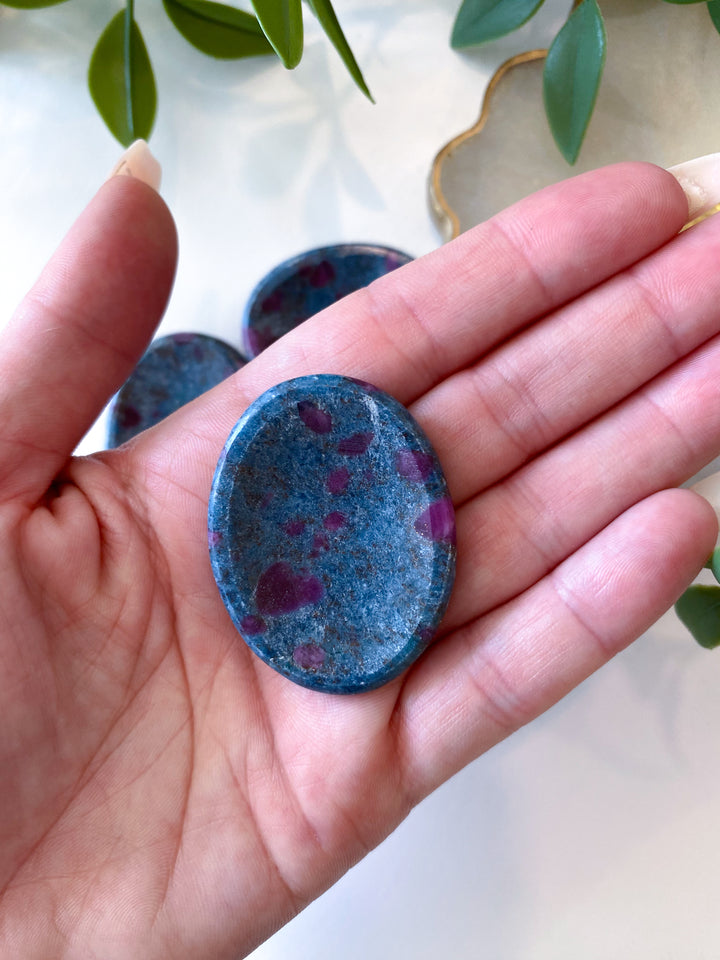 Ruby in Kyanite Worry Stone