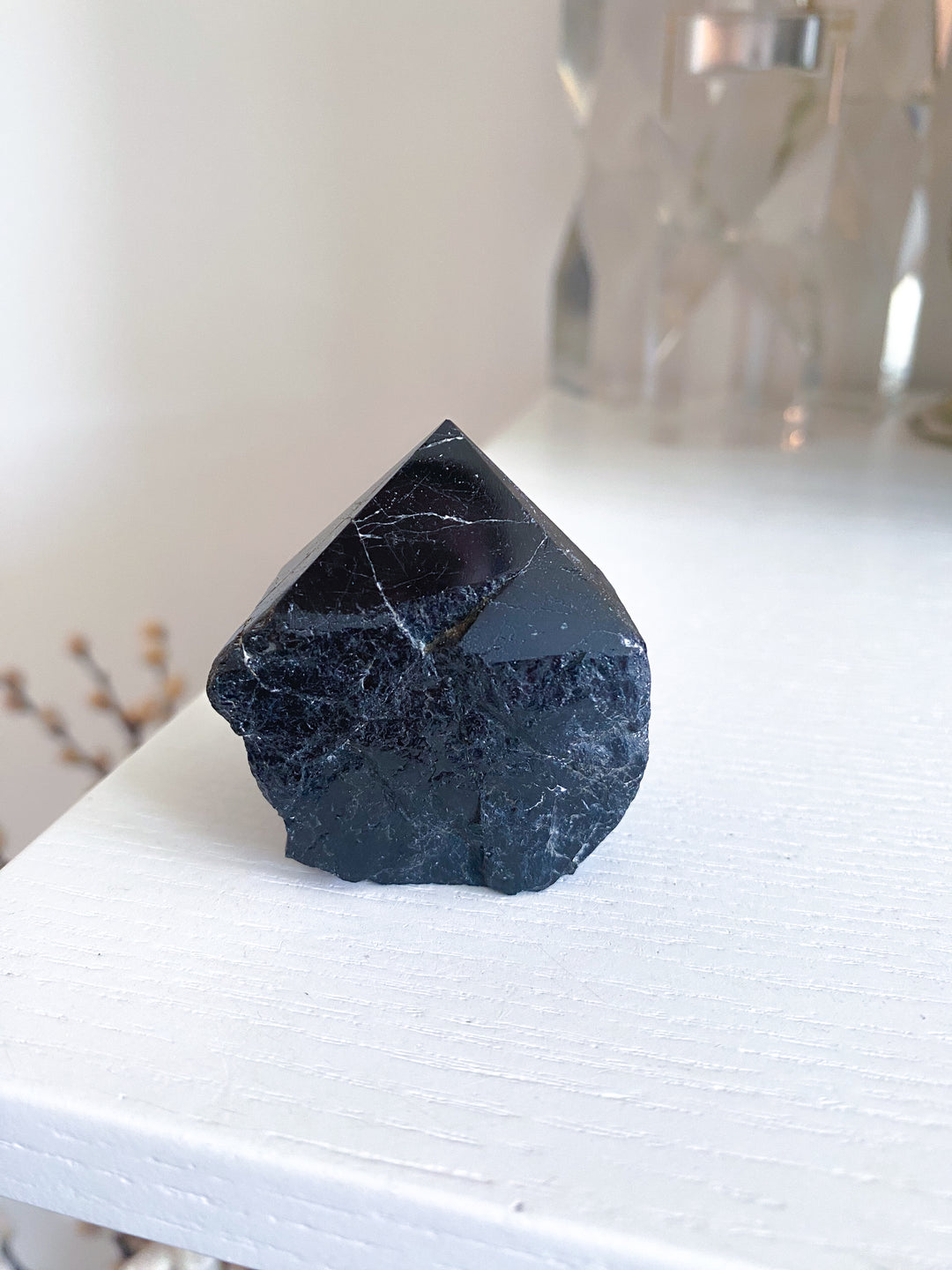 Shiny Black Tourmaline Top Polish Point #10