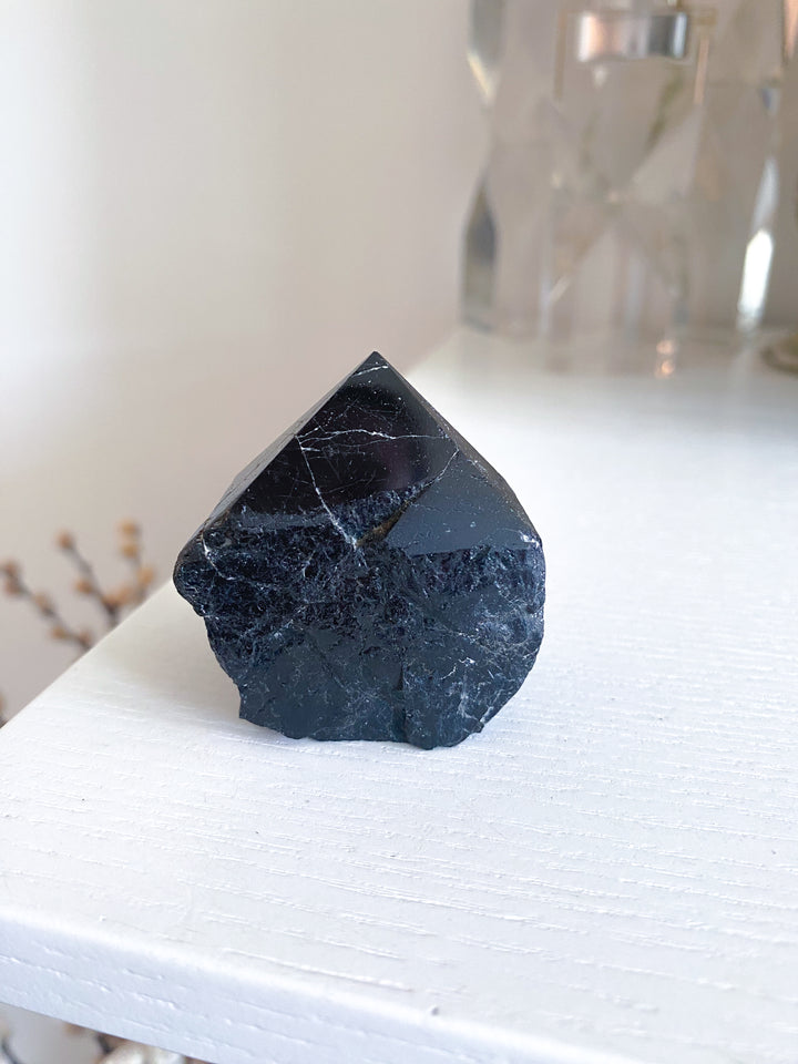 Shiny Black Tourmaline Top Polish Point #10