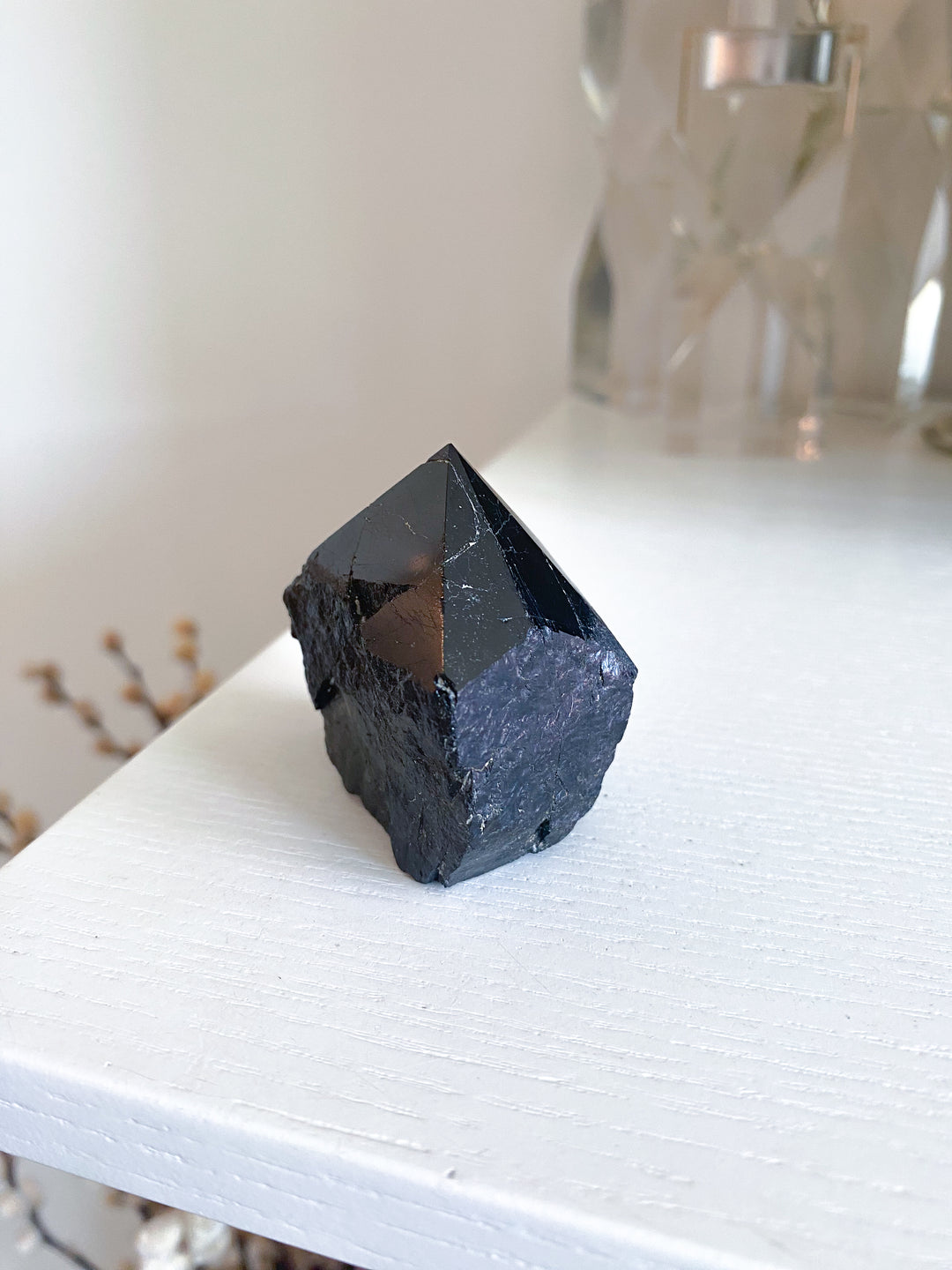 Shiny Black Tourmaline Top Polish Point #10