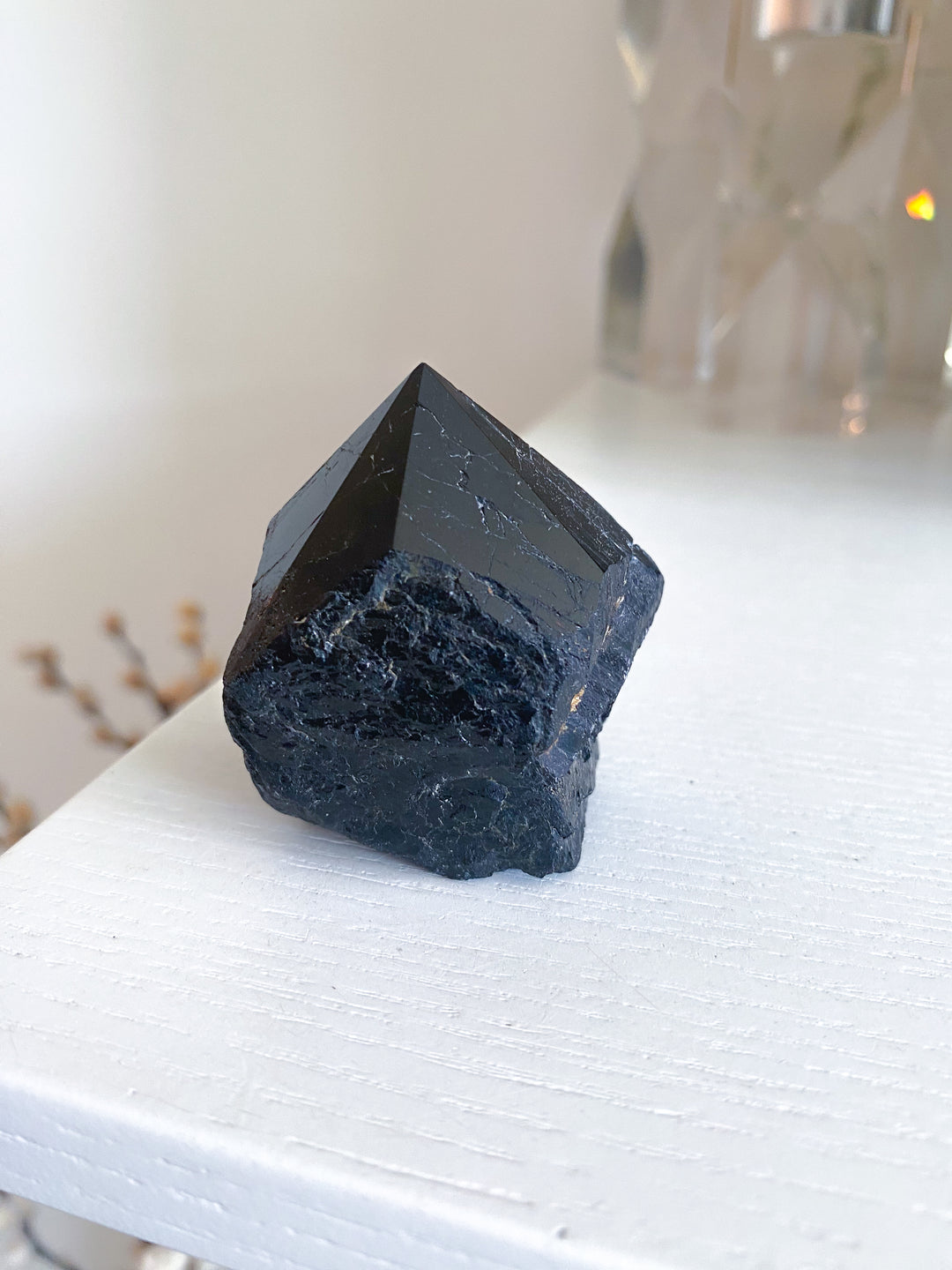 Shiny Black Tourmaline Top Polish Point #10