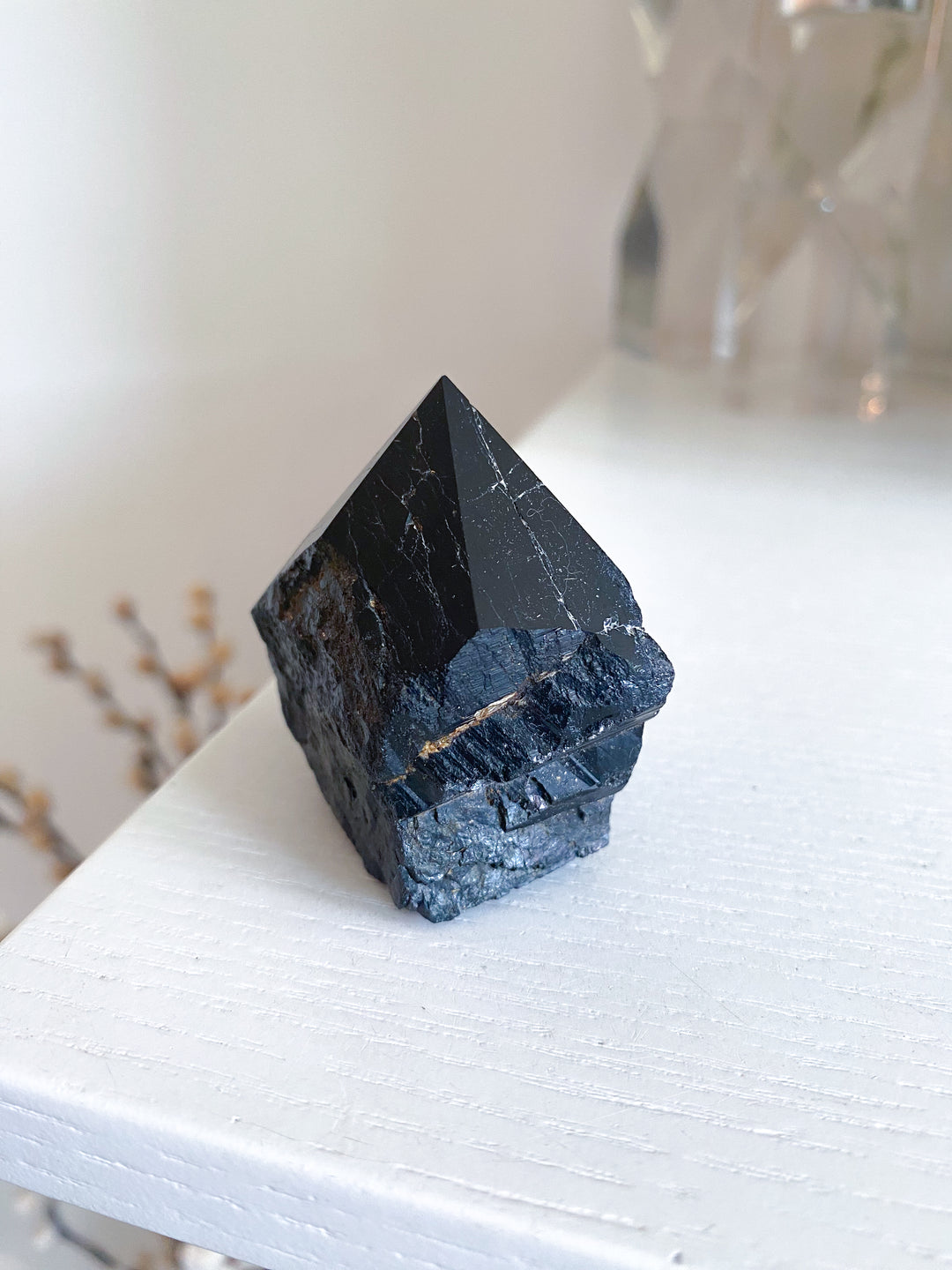 Shiny Black Tourmaline Top Polish Point #10