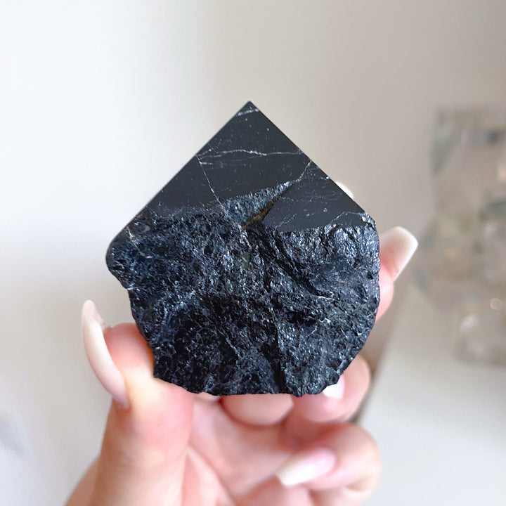 Shiny Black Tourmaline Top Polish Point #10