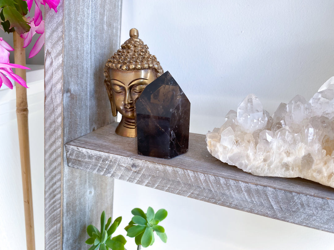 Faceted Smokey Quartz Tower