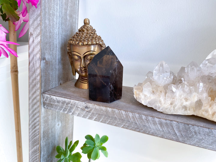 Faceted Smokey Quartz Tower
