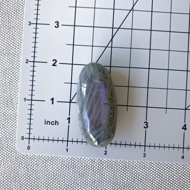 Long Pink Flash Labradorite Pebble 