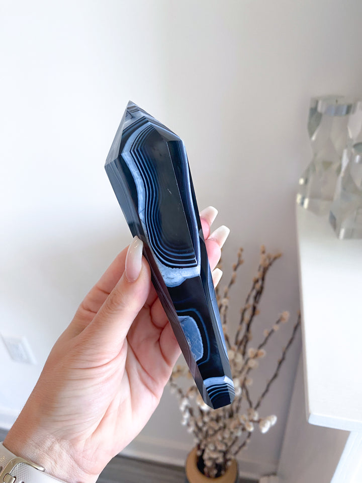 Black Agate Wand #7