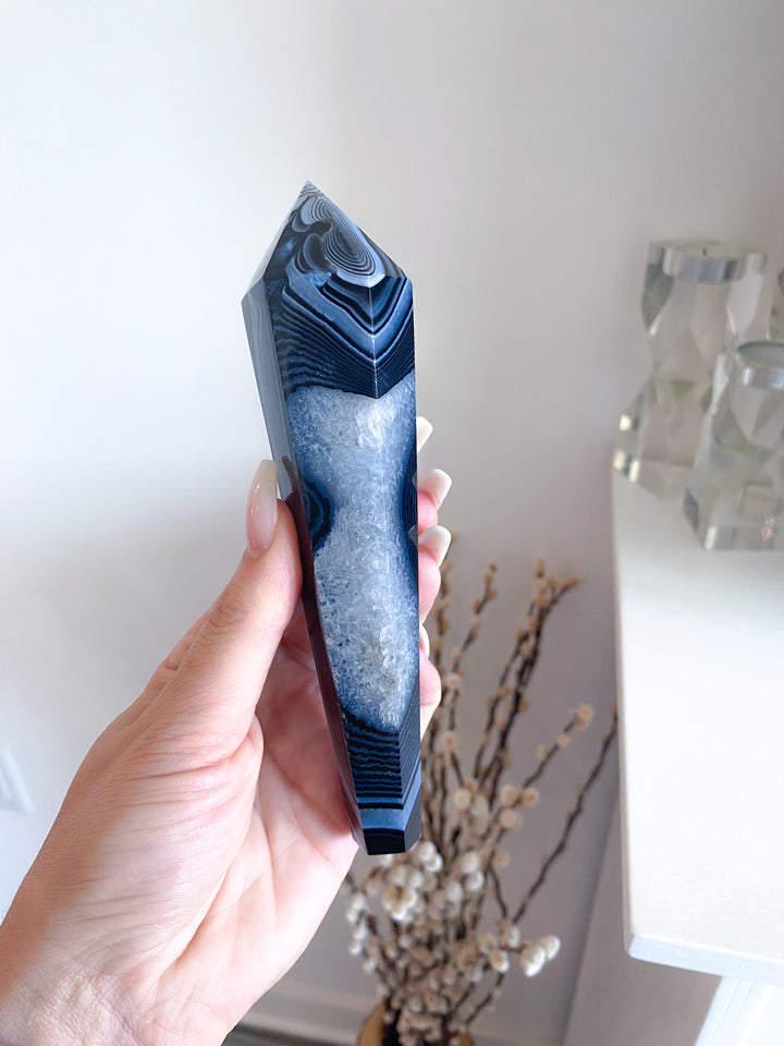 Black Agate Wand #7
