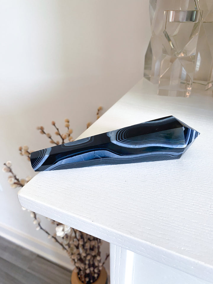 Black Agate Wand #7