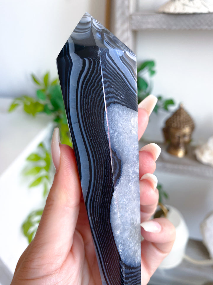 Black Agate Wand #7