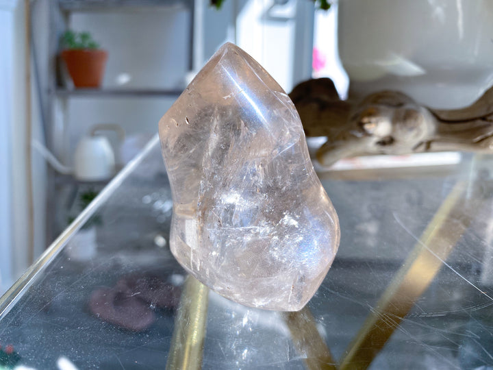 Faceted Smokey Quartz Flame w/ Rainbows