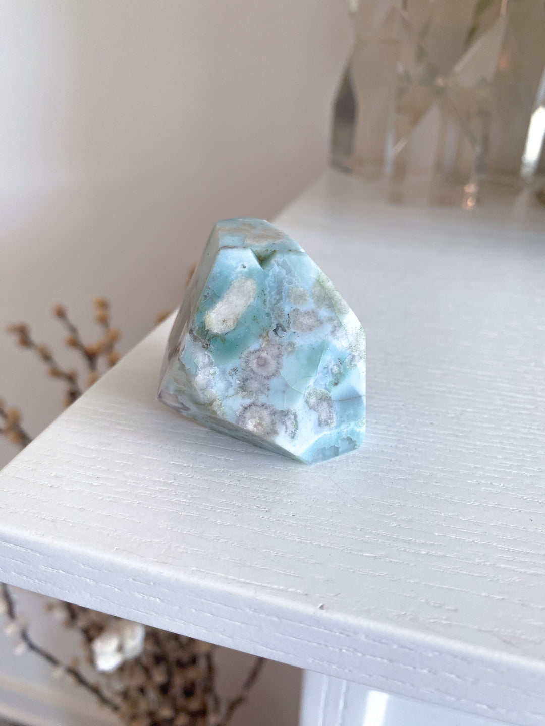 Green Flower Agate Freeform #9 - Get Exact Item
