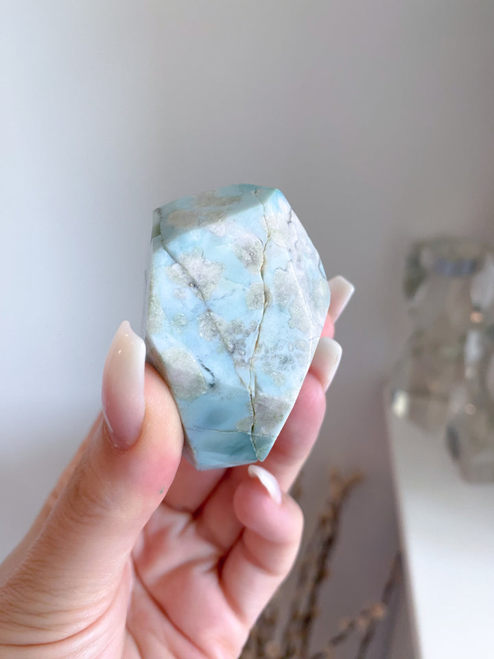 Green Flower Agate Freeform #9 - Get Exact Item