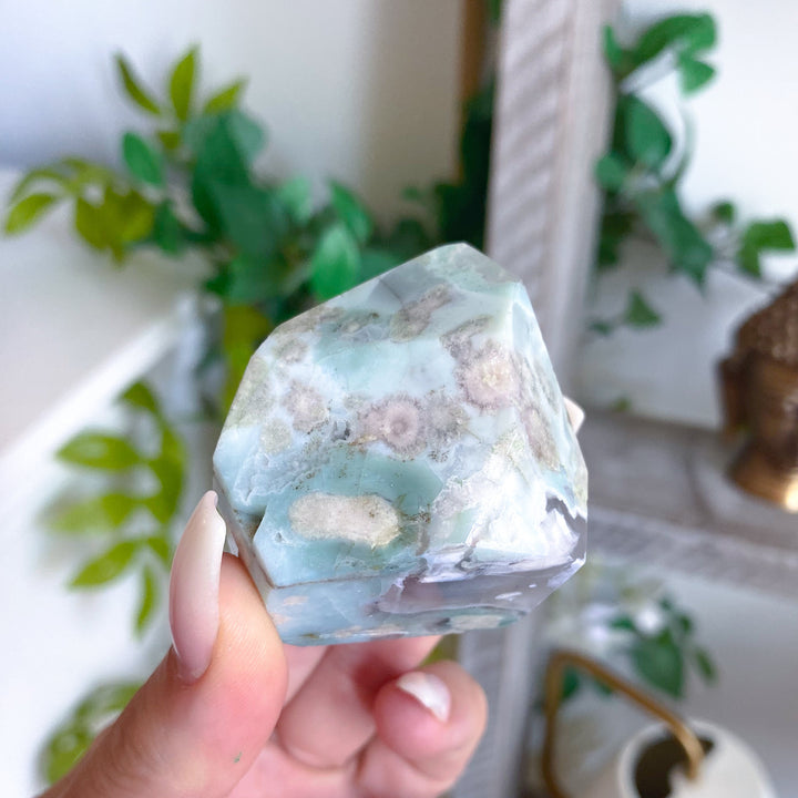Green Flower Agate Freeform #9 - Get Exact Item