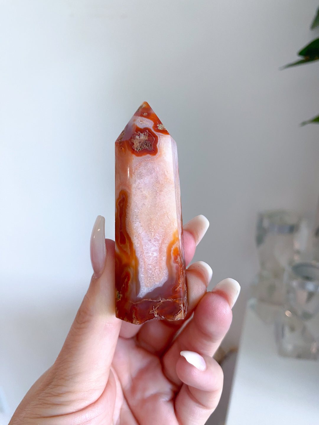 Carnelian & Moss Agate Tower #2 - Get Exact Crystal