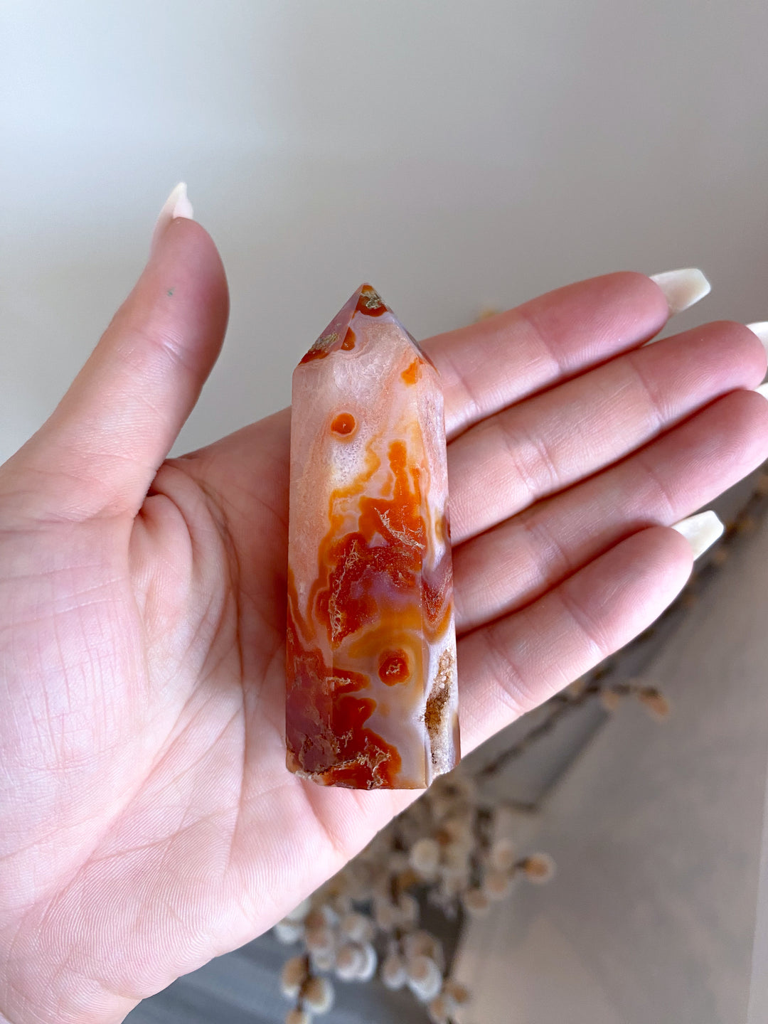 Carnelian & Moss Agate Tower #2 - Get Exact Crystal