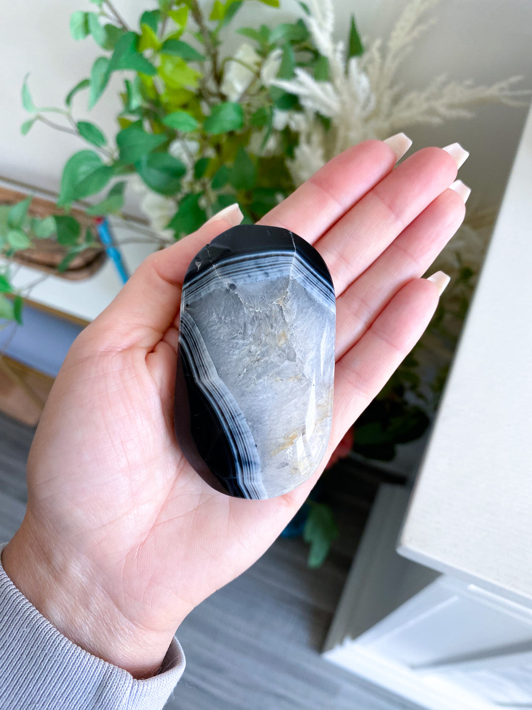 Black Agate Palm 