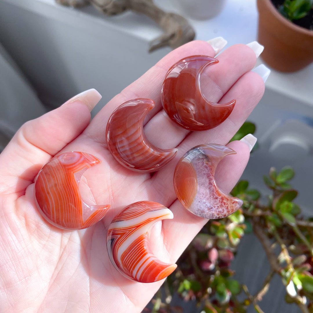Unique Carnelian Small Moon