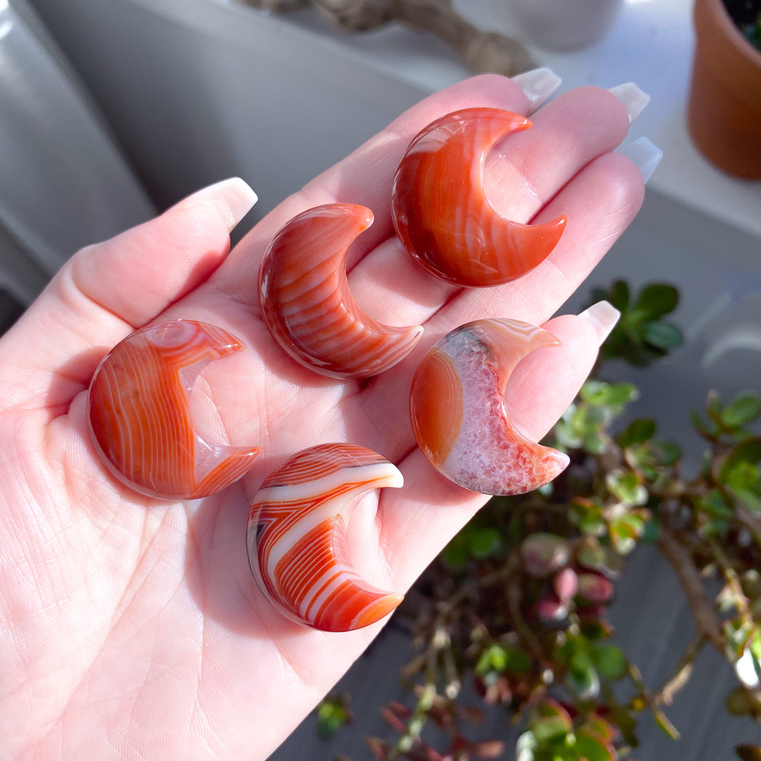 Unique Carnelian Small Moon