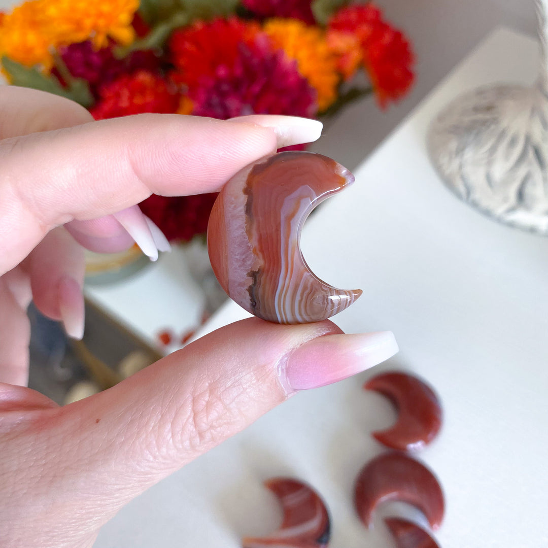 Unique Carnelian Small Moon