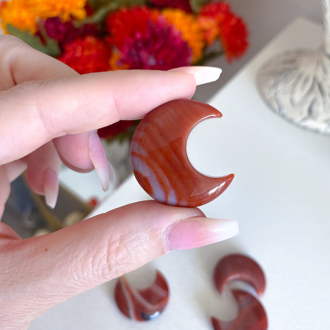 Unique Carnelian Small Moon