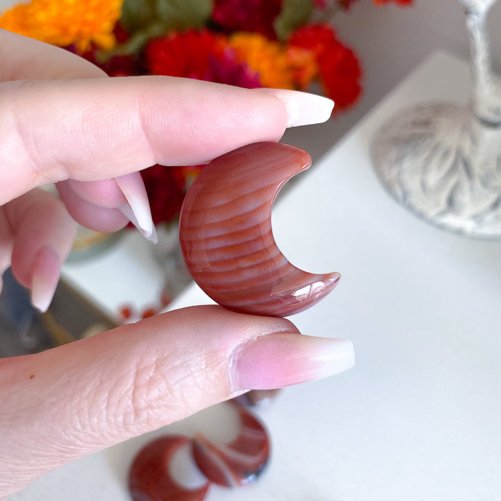 Unique Carnelian Small Moon