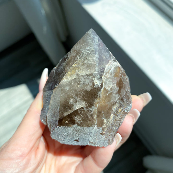 Inclusion Smokey Quartz Top Polish 
