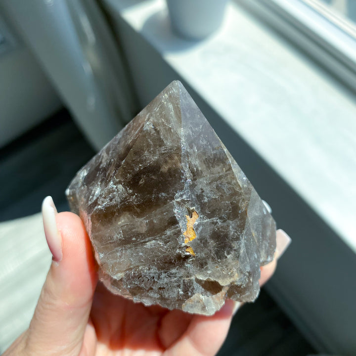 Inclusion Smokey Quartz Top Polish 
