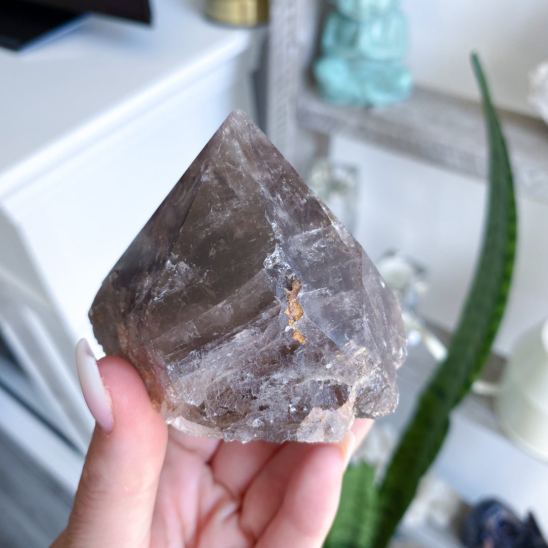 Inclusion Smokey Quartz Top Polish 