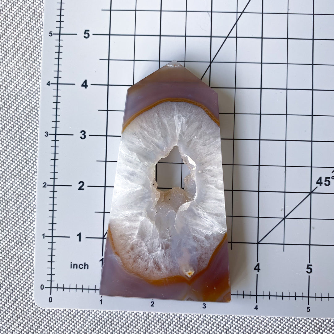 Druzy Agate Standing Slice 