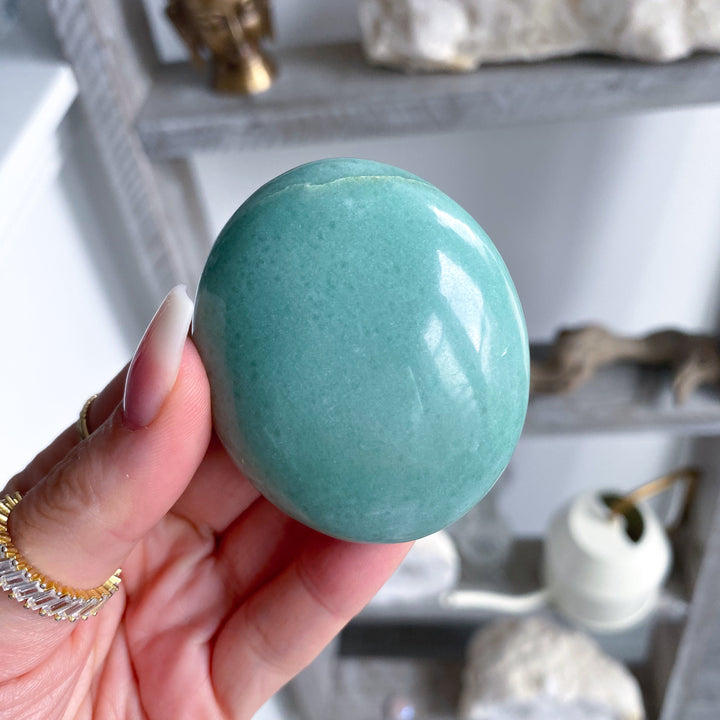 Green Aventurine Palm Stone #3