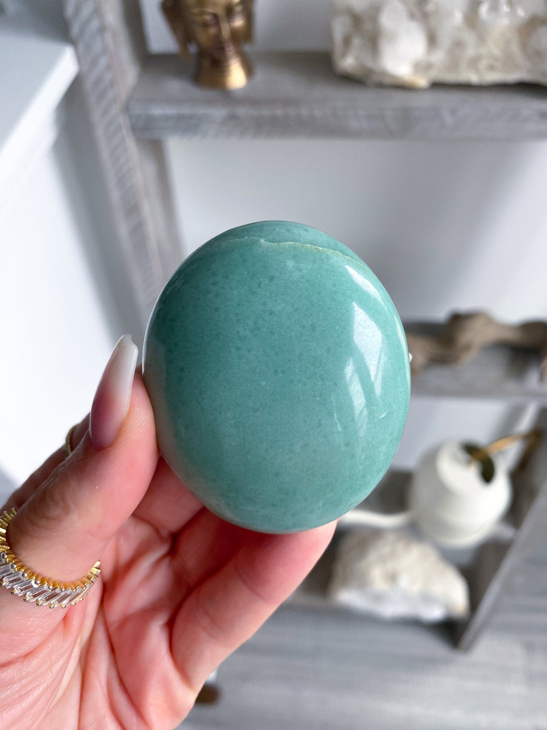 Green Aventurine Palm Stone #3
