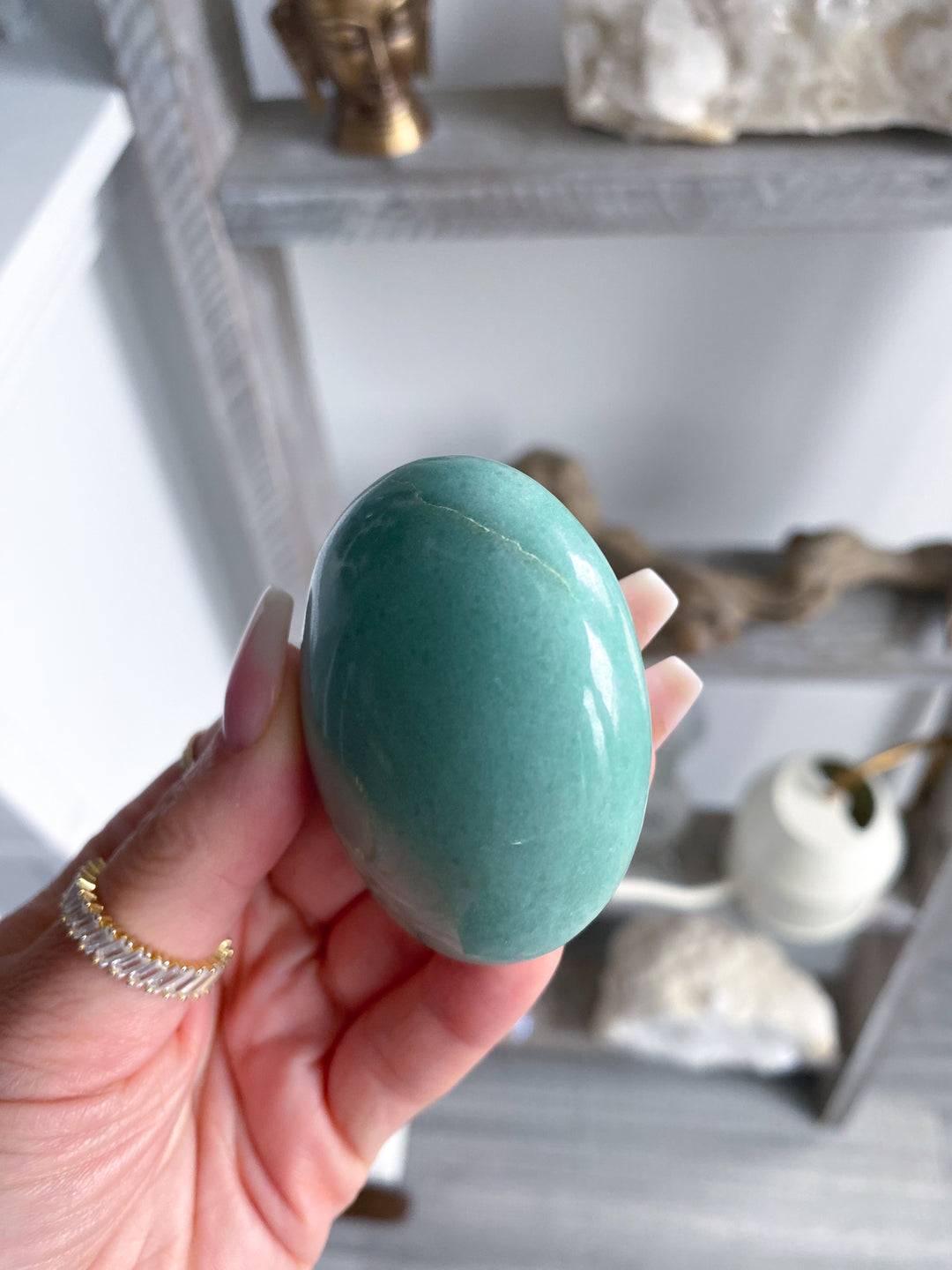Green Aventurine Palm Stone #3