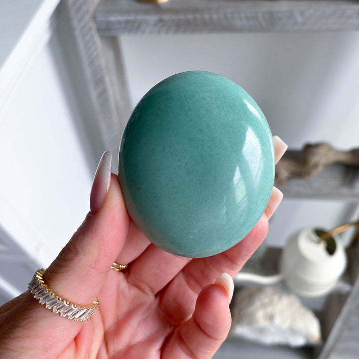 Green Aventurine Palm Stone #3