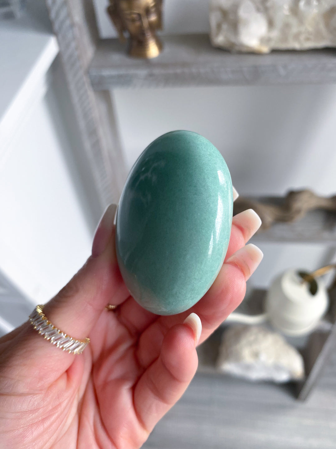 Green Aventurine Palm Stone #3