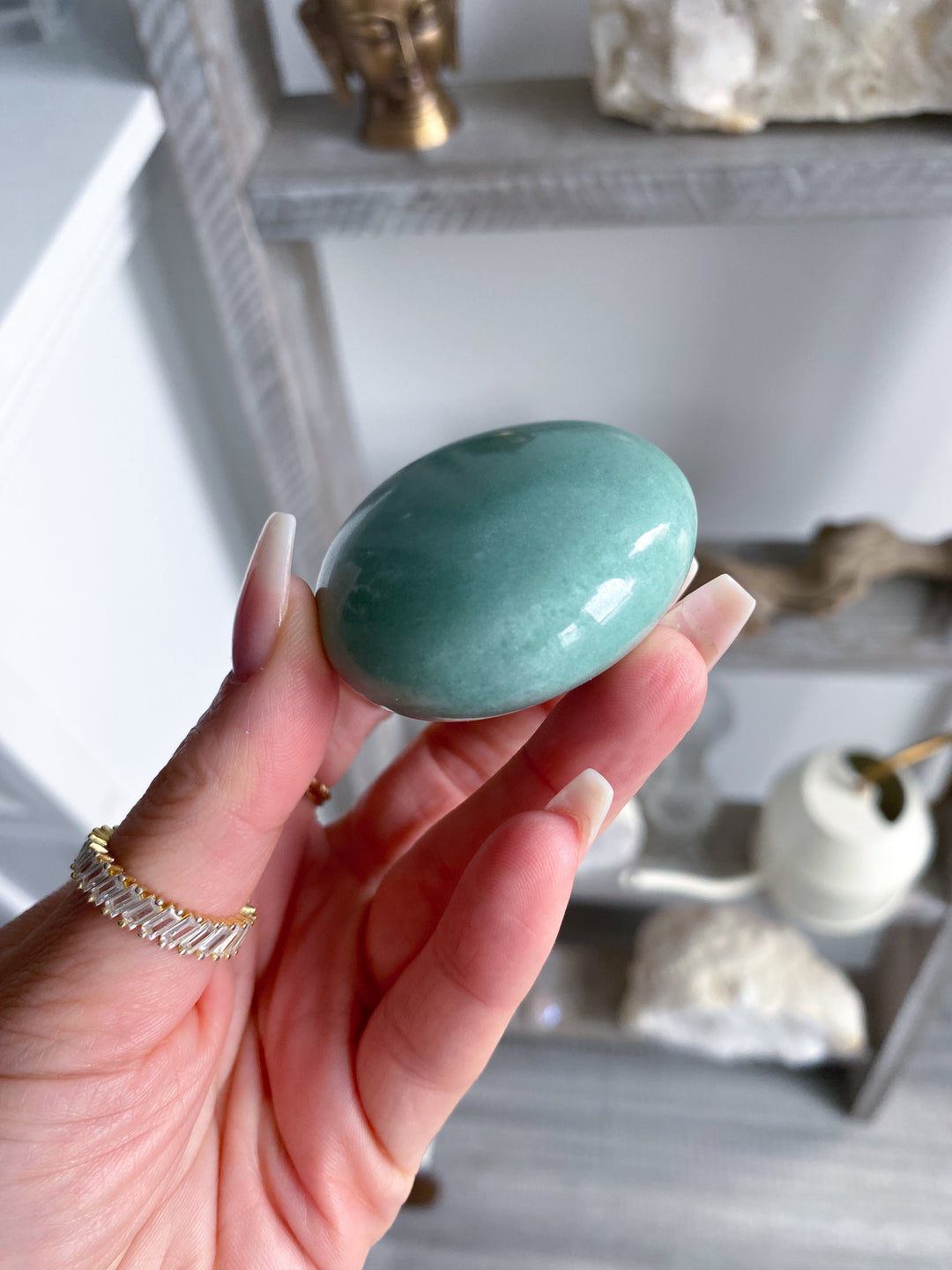 Green Aventurine Palm Stone #3